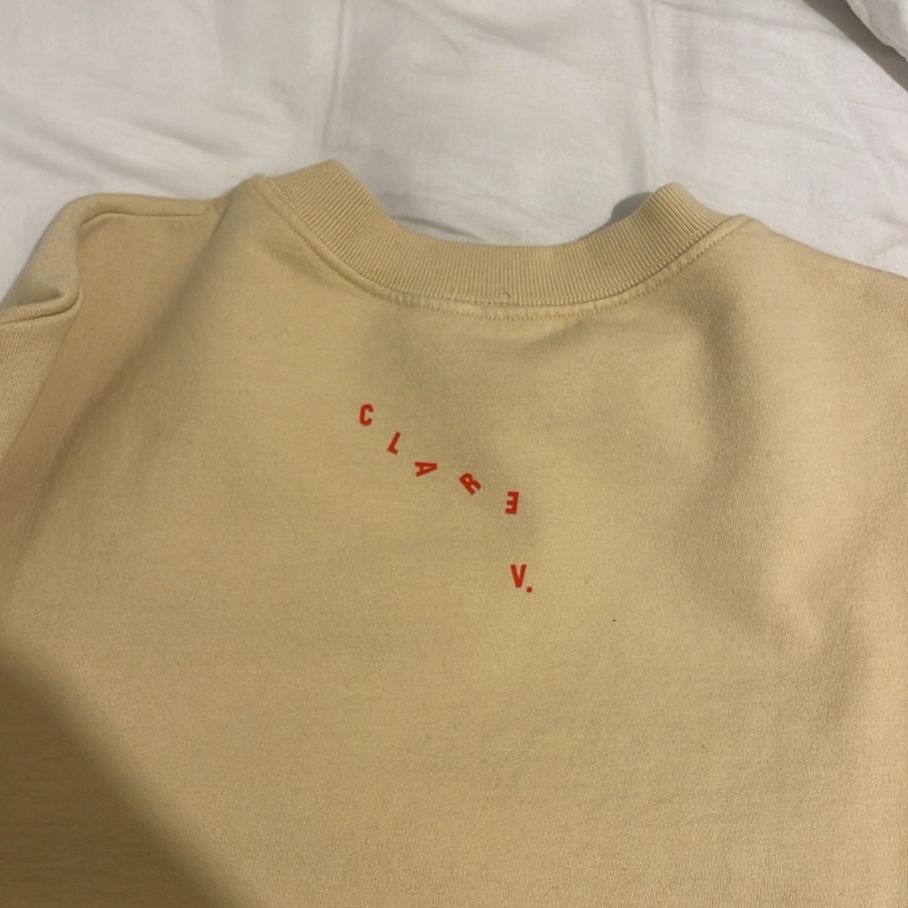 Clare V Cream Sweatshirt with Green 'CIAO' - Picture 4 of 4